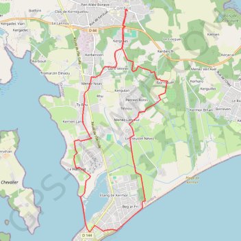 Tour de Combrit GPS track, route, trail