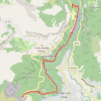 Balcon de la cote d'azur - Gourdon GPS track, route, trail