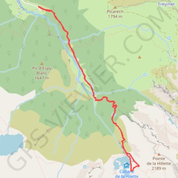 Cirque de cagateille etang de la hillette GPS track, route, trail