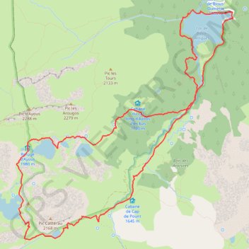 Les lacs d'ayous GPS track, route, trail