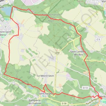 Chevreuse Jean Racine GPS track, route, trail