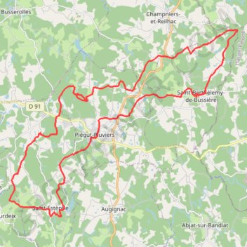 Piegut Saint Barthelemy Saint Estephe GPS track, route, trail