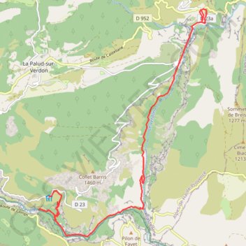 Le sentier Martel avec détour par la Mescla GPS track, route, trail