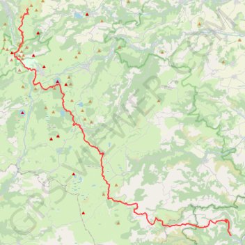 GR41 De Le Mont-Dore (Puy-de-Dôme) à Blesle (Haute-Loire) GPS track, route, trail