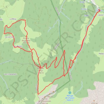 Tête des Follys GPS track, route, trail