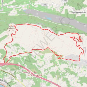 Bandol le Gros Cerveau GPS track, route, trail