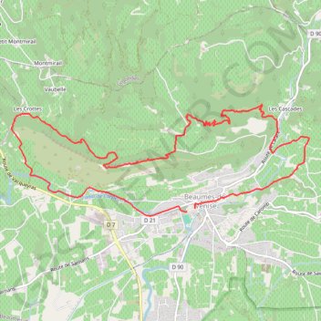 Entre Beaumes-de-Venise et Dentelles GPS track, route, trail