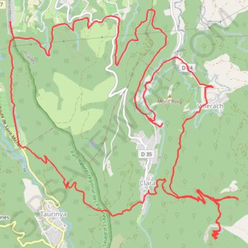 Boucle Départ Codalet GPS track, route, trail