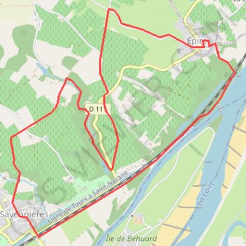 Coteaux de Savennières GPS track, route, trail