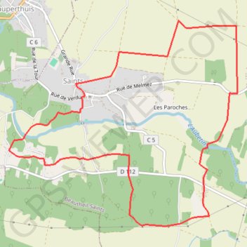 Les Coteaux du Morin et de l'Aubetin - Saints GPS track, route, trail