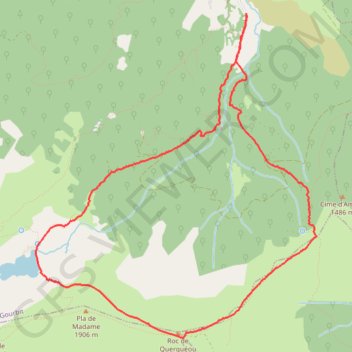 Étang d'Artax, Roc de Querquéou GPS track, route, trail