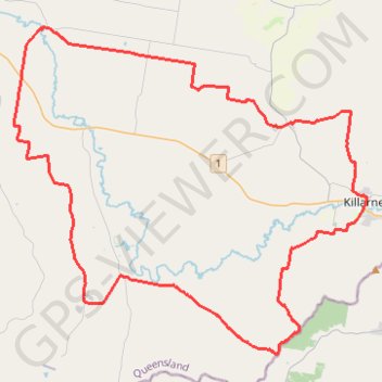 Killarney to Warwick via Barlows Gate GPS track, route, trail