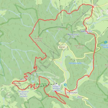 Forêt Noire - Tour du Belchen GPS track, route, trail