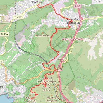 Pas de la Colle - Carnoux-en-Provence GPS track, route, trail