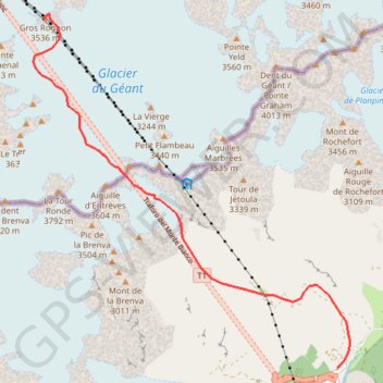 Descente du glacier de Toule GPS track, route, trail
