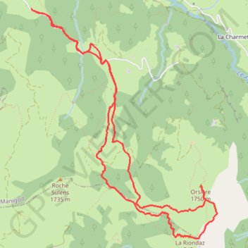 La Riondaz - Orsière GPS track, route, trail