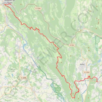 GR59 De Geruge (Jura) à Ambérieu-en-Bugey (Ain) GPS track, route, trail