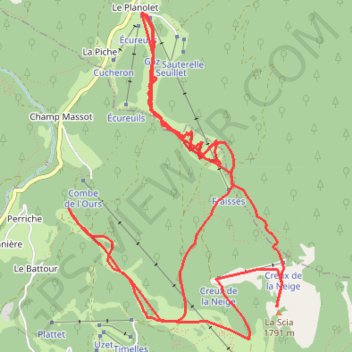 Tricotage à la scia GPS track, route, trail
