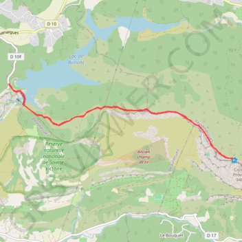 La montagne Sainte Victoire GPS track, route, trail