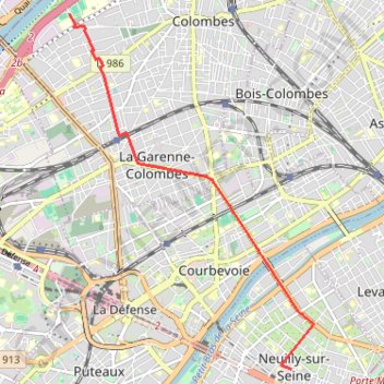 Colombes - Neuilly-sur-Seine GPS track, route, trail