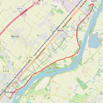 Beaugency - Meung GPS track, route, trail