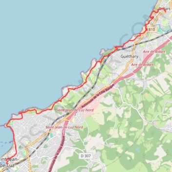 Bidart - Saint Jean de Luz GPS track, route, trail