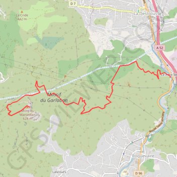 Garlaban - Mont du Marseillais GPS track, route, trail