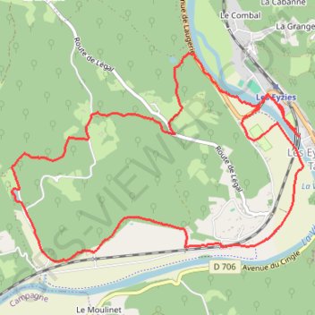 Les Eyzies - Boucle de Gorge d'enfer GPS track, route, trail