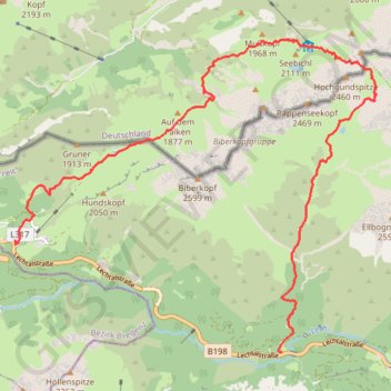 Balade en ligne au départ de Lechleiten GPS track, route, trail