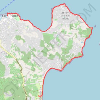 Sentier littoral – Saint-Tropez - Pampelone GPS track, route, trail