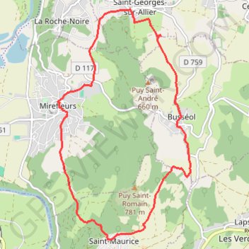 Autour du Puy Saint-Romain - Saint-Maurice-lès-Allier GPS track, route, trail