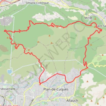 Grand Tour du Massif de l'Étoile par le Pilon du Roi GPS track, route, trail