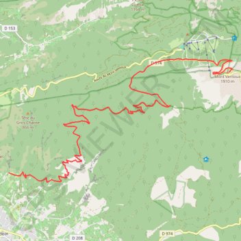 Ventoux GPS track, route, trail