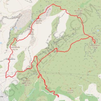 Garlaban Aubagne GPS track, route, trail
