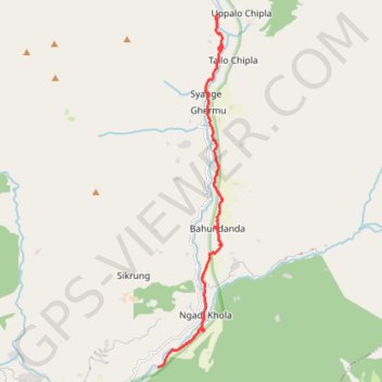 Tour Annapurna - Jour 02 - Bhulbhule - Jagat GPS track, route, trail