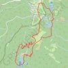 Les 3 lacs à partir de Gazon Rouge GPS track, route, trail