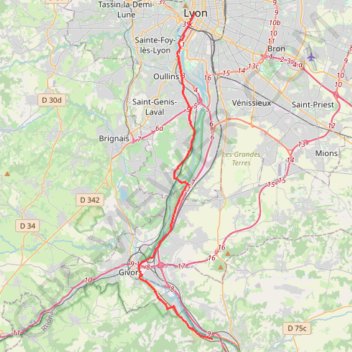 24 lyon - vienne 32 GPS track, route, trail