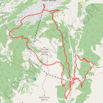 Tour de la Dent de Nendaz GPS track, route, trail