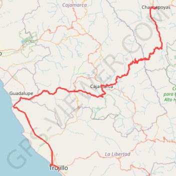 Chachapoyas-Trujillo GPS track, route, trail