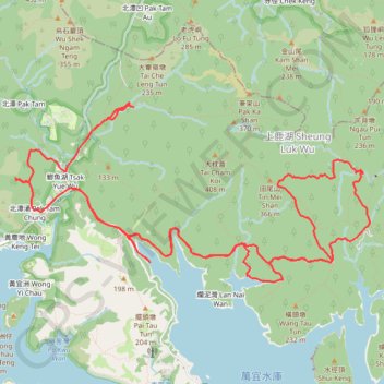 田尾下源 橫頭墩北坑 田鹿石澗左 蛇地 秋楓 GPS track, route, trail