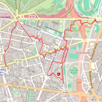 Boulogne-Billancourt - le quartier des princes GPS track, route, trail