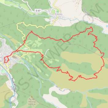 Vernet-les-Bains : Tour du Cogollo par le maquis GPS track, route, trail