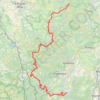 Grande Traversée de l'Ardèche GPS track, route, trail