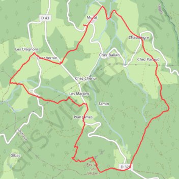 Autour du Rez de Sol - Lachaux GPS track, route, trail