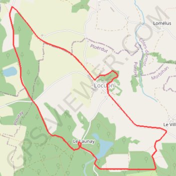 Autour de Locuon GPS track, route, trail