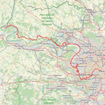 Paris - Gommecourt GPS track, route, trail