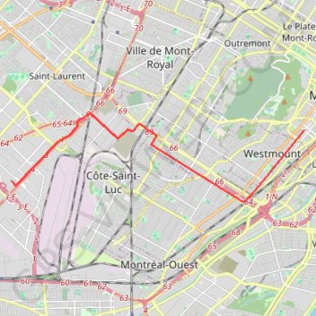 Montréal - Westmount GPS track, route, trail