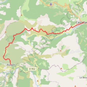 De Castellane à Rougon GPS track, route, trail