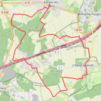 Forges-les-Bains Vaugrigneuse GPS track, route, trail