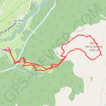 Le Bersend, Plan Mouille GPS track, route, trail